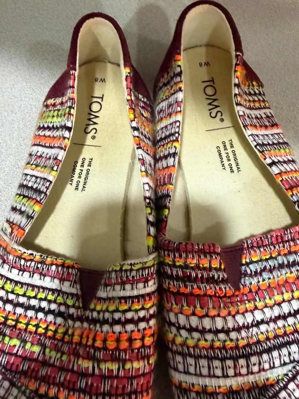 TOMS Women's Multicolor Woven Espadrille Slip-On